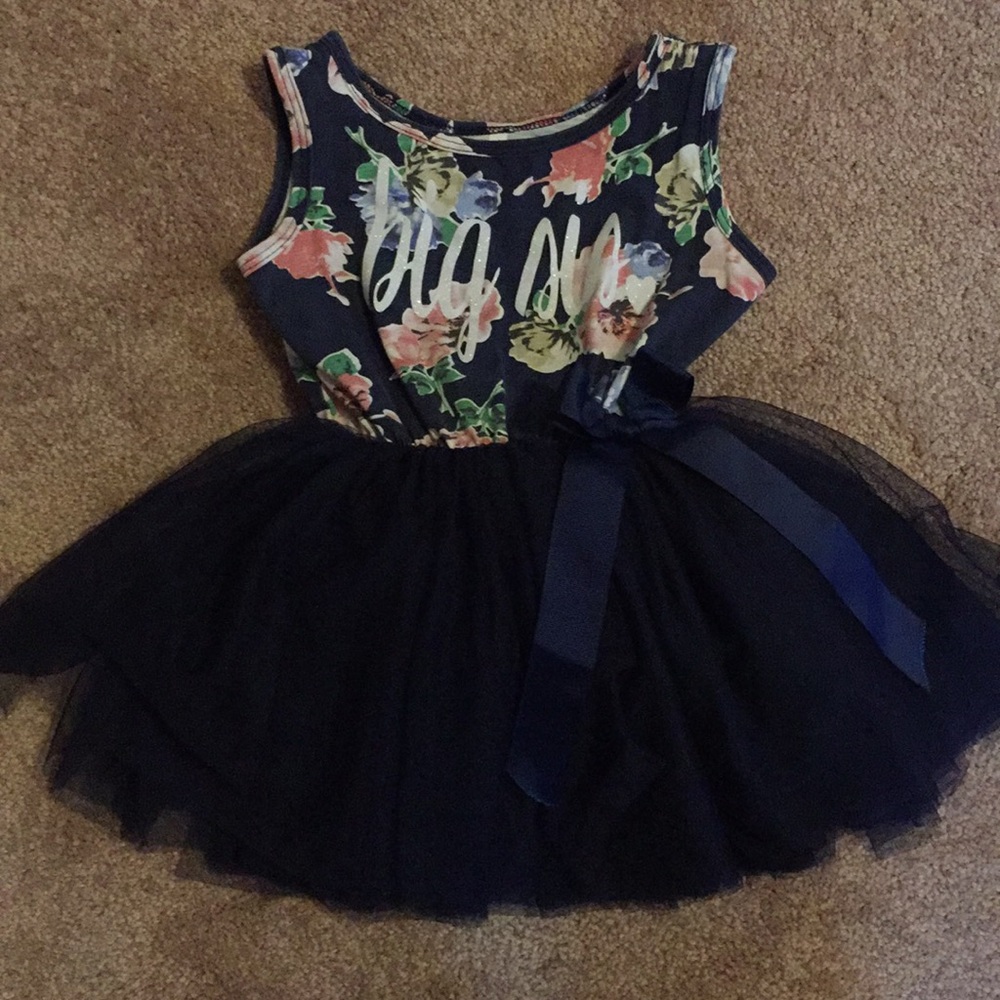 Big Sis navy floral dress